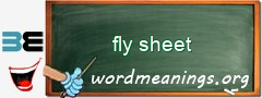 WordMeaning blackboard for fly sheet